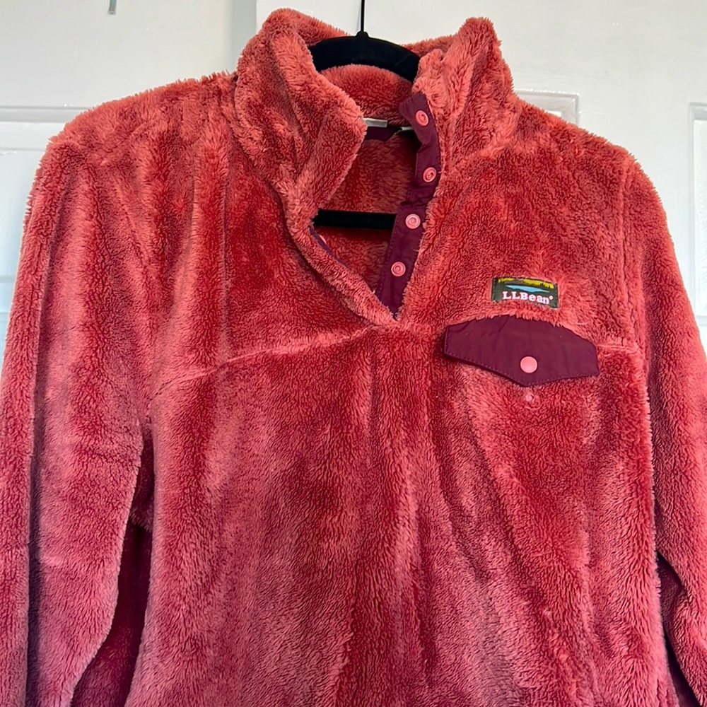 LL Bean pullover teddy fleece